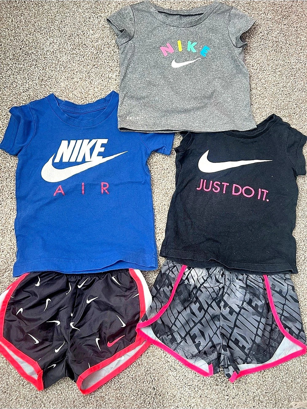 Nike Kids Athletic Matching Set Blue & Black